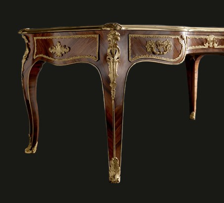 BUREAU PLAT Diplomatic Louis XV Ministerial Ebanisti Toscani